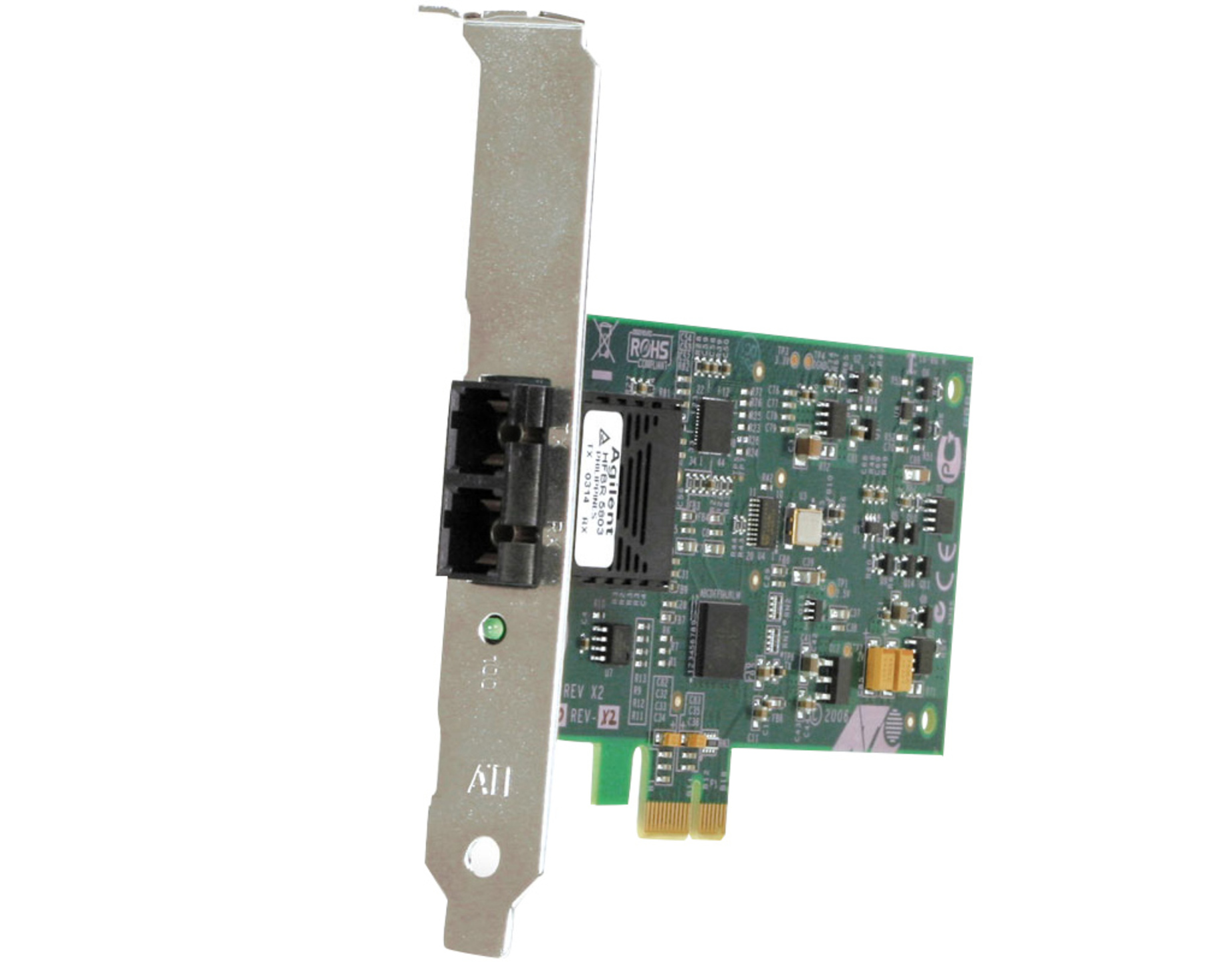 NIC 100MB ALLIED TELESIS OPTICAL SC DUAL PORT PCI-E LP