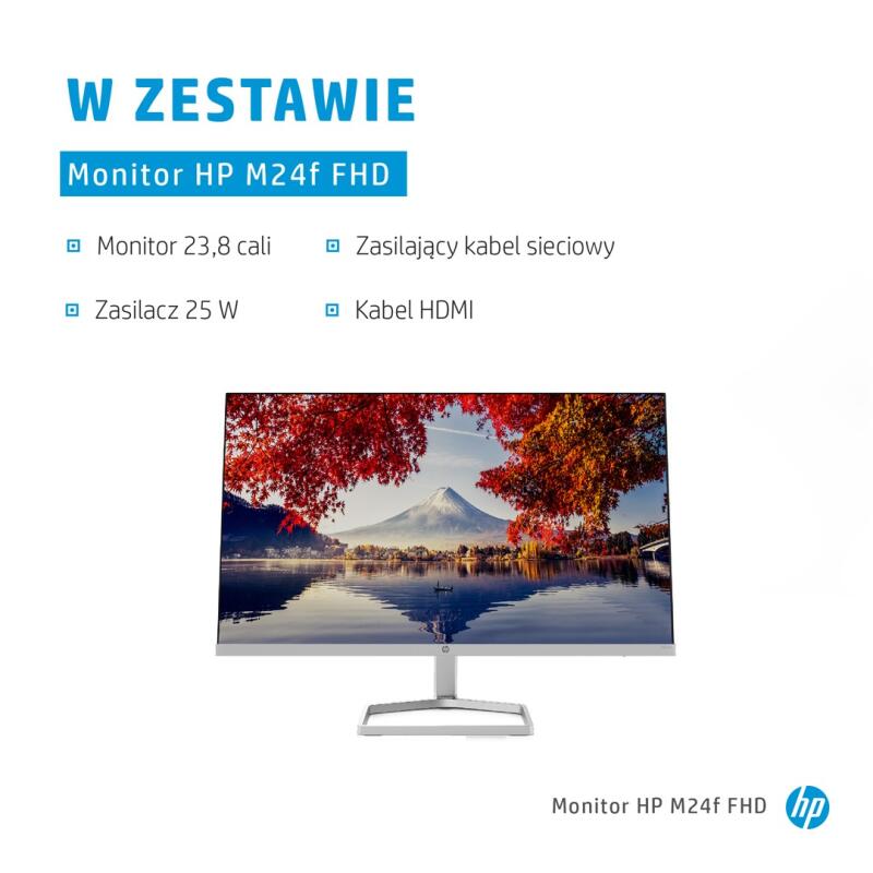 HP M24f FHD Monitor 60.5 cm (23.8") 1920 x 1080 pixels Full HD Black, Silver - Image 8