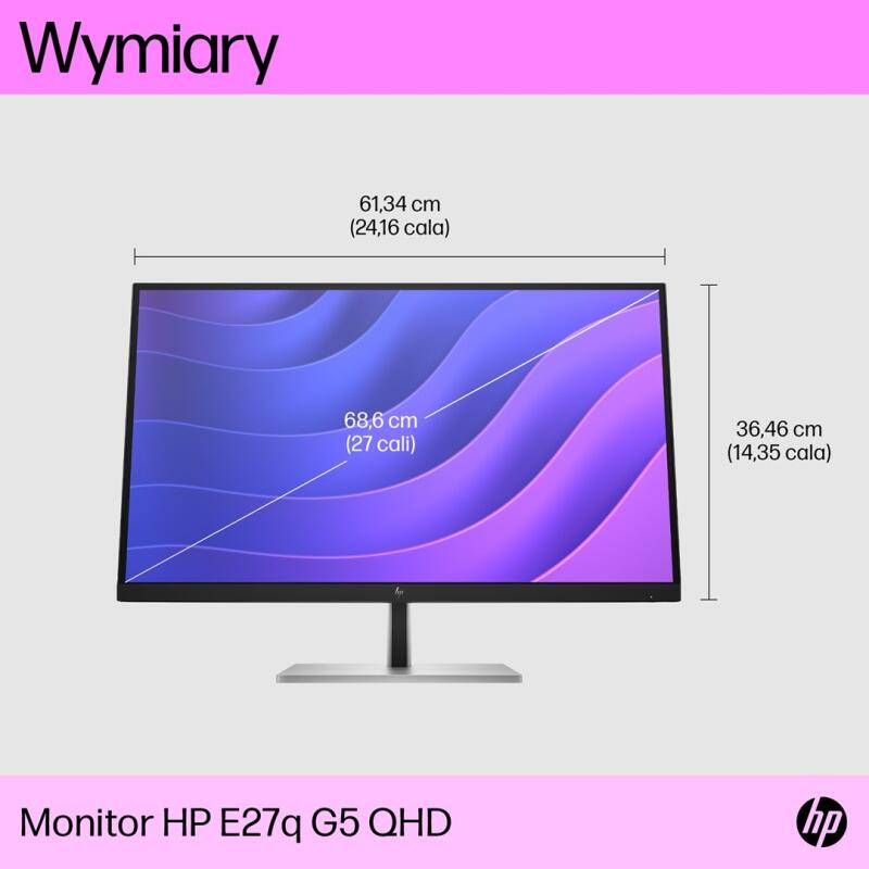 HP E27q G5 computer monitor 68.6 cm (27") 2560 x 1440 pixels Quad HD LCD Black, Silver - Image 11