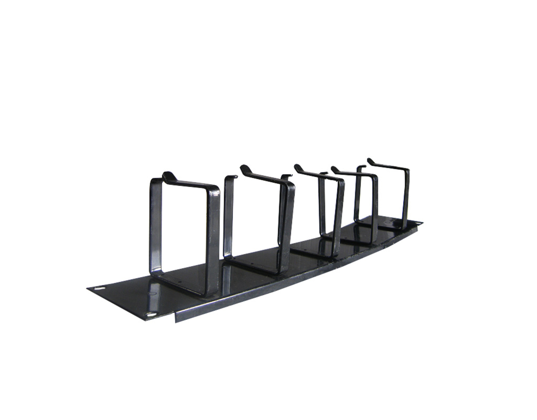 CABLE MANAGER NONAME 2U 5 HOOK BLACK METAL