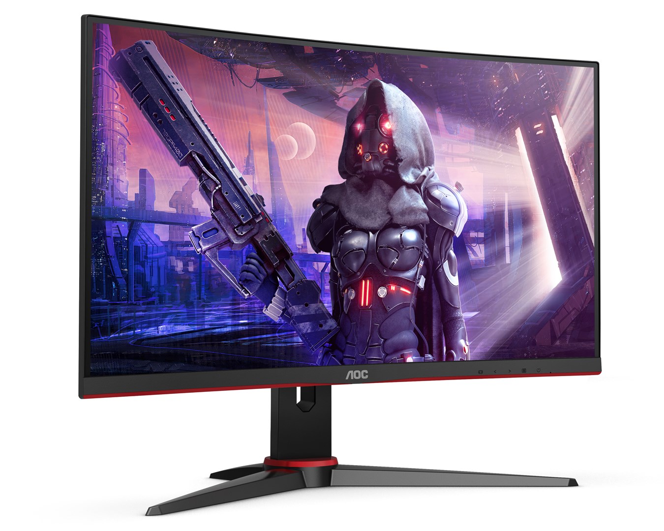 AOC C24G2AE/BK computer monitor 59.9 cm (23.6") 1920 x 1080 pixels Full HD LED Black, Red - Image 3