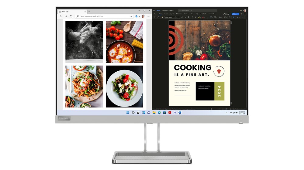 Lenovo L24m-40 computer monitor 60.5 cm (23.8") 1920 x 1080 pixels Full HD LCD Grey