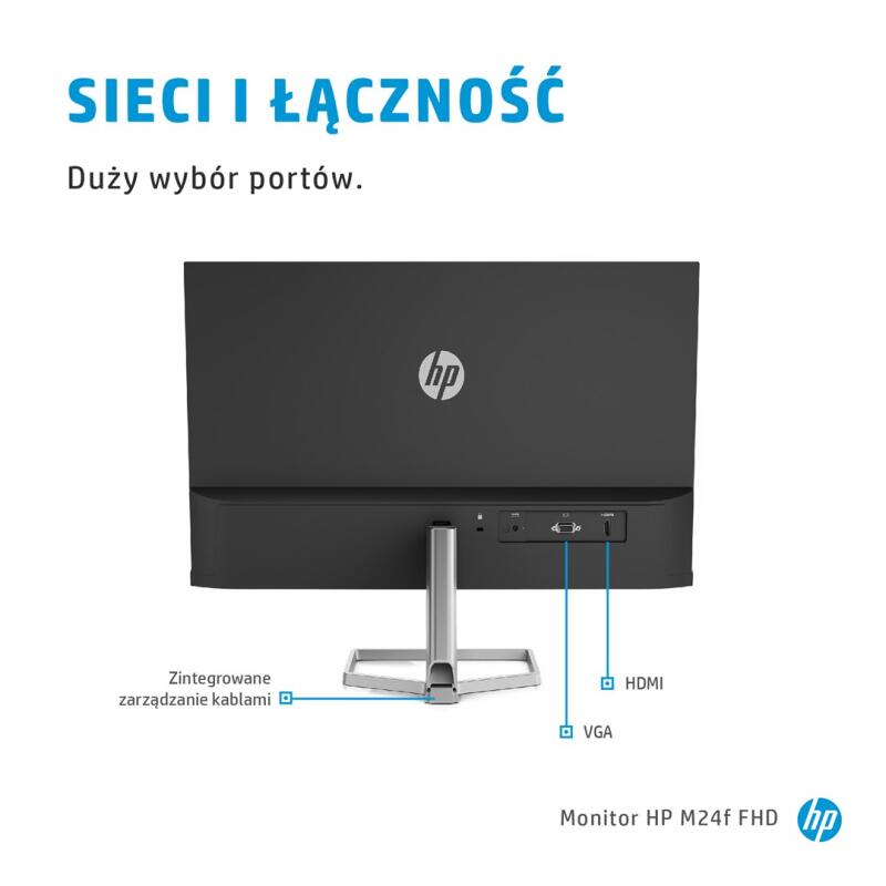 HP M24f FHD Monitor 60.5 cm (23.8") 1920 x 1080 pixels Full HD Black, Silver - Image 7