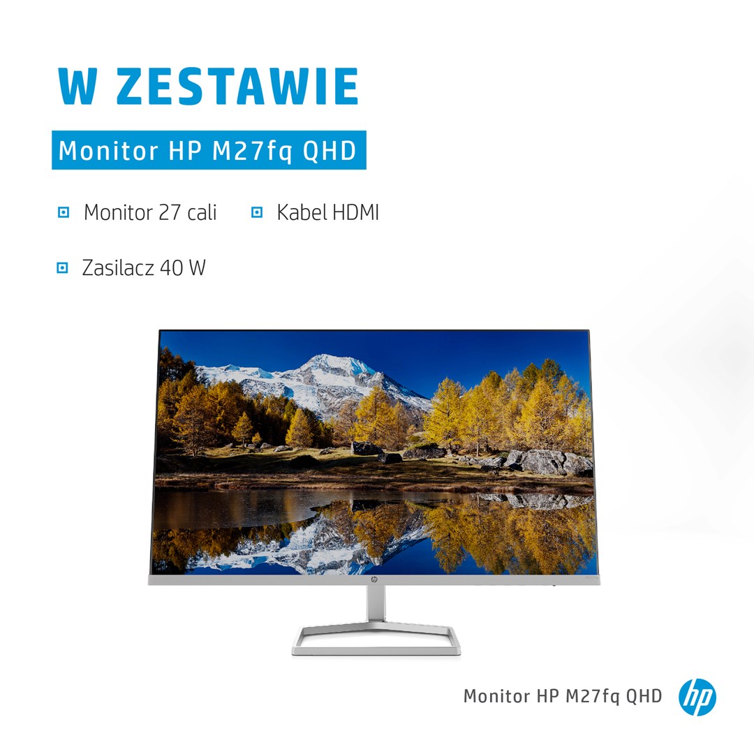 HP M27fq 68.6 cm (27") 2560 x 1440 pixels Quad HD LED Silver - Image 2