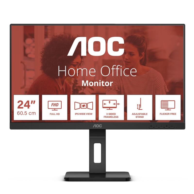 AOC E3 24E3QAF computer monitor 61 cm (24") 1920 x 1080 pixels Black - Image 7