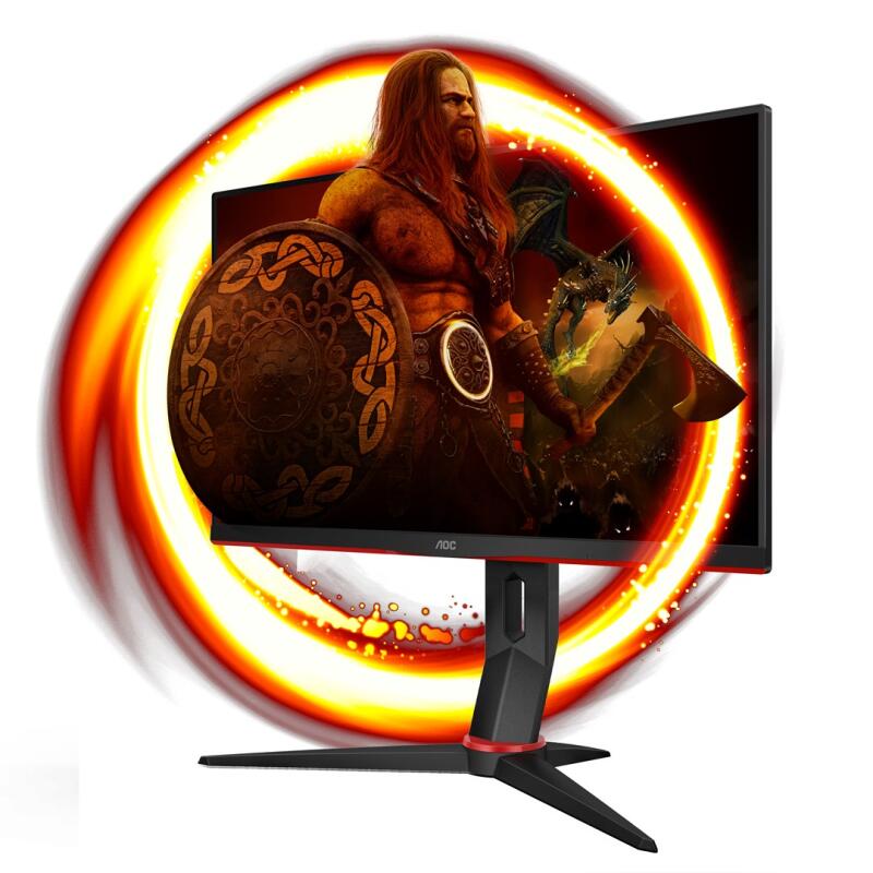 AOC 24G2SPU/BK computer monitor 60.5 cm (23.8") 1920 x 1080 pixels Full HD Black, Red - Image 2