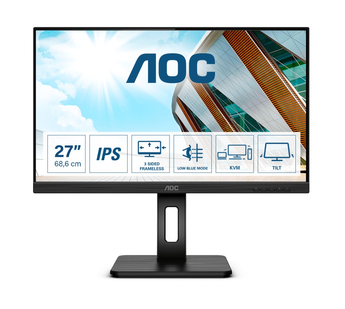 AOC 27P2C LED display 68.6 cm (27") 1920 x 1080 pixels Full HD Black