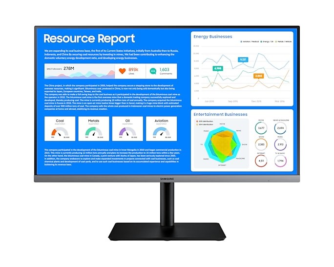Samsung SR65 computer monitor 68.6 cm (27") 1920 x 1080 pixels Full HD LCD Blue, Grey - Image 17