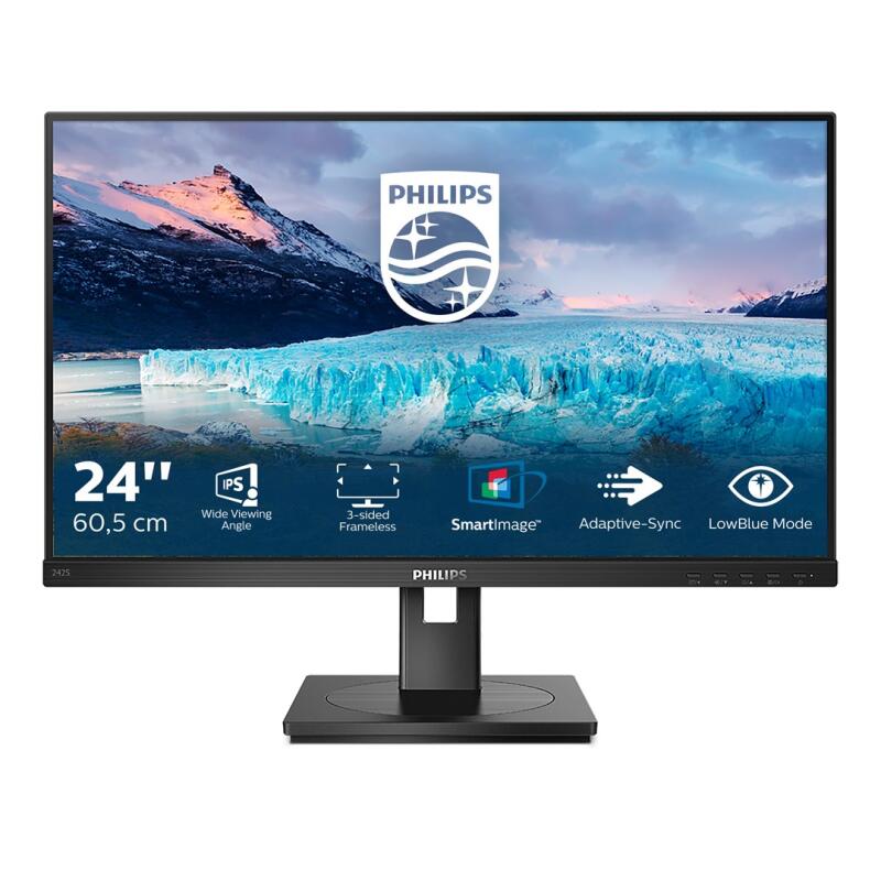 Philips S Line 242S1AE/00 LED display 60.5 cm (23.8") 1920 x 1080 pixels Full HD Black - Image 6