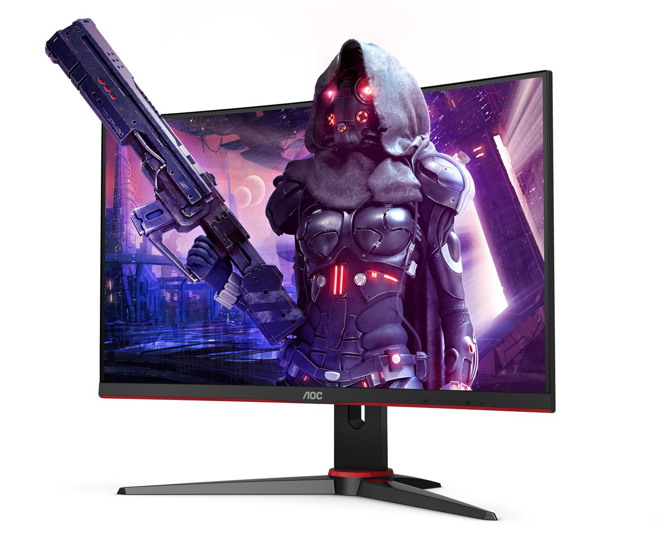 AOC C24G2AE/BK computer monitor 59.9 cm (23.6") 1920 x 1080 pixels Full HD LED Black, Red - Image 7