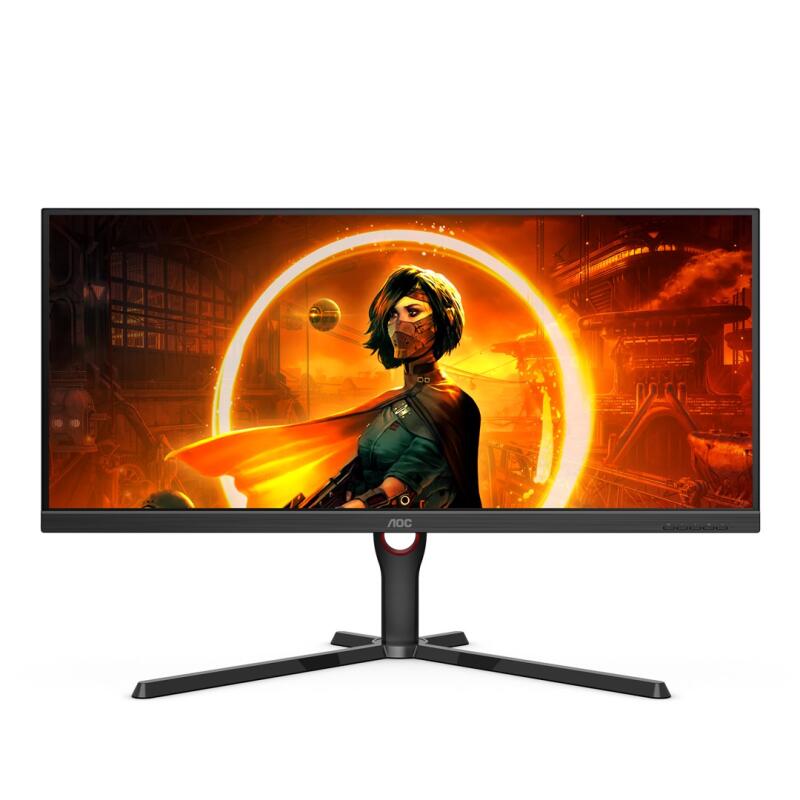AOC G3 U34G3XM/EU LED display 86.4 cm (34") 3440 x 1440 pixels UltraWide Quad HD Black, Red - Image 2