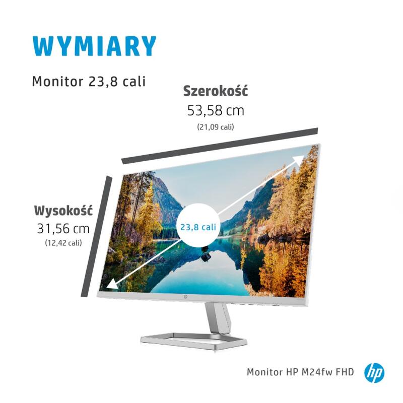 HP M24fw (2D9K1E9) 60.5 cm (23.8") 1920 x 1080 pixels Full HD Silver - Image 2