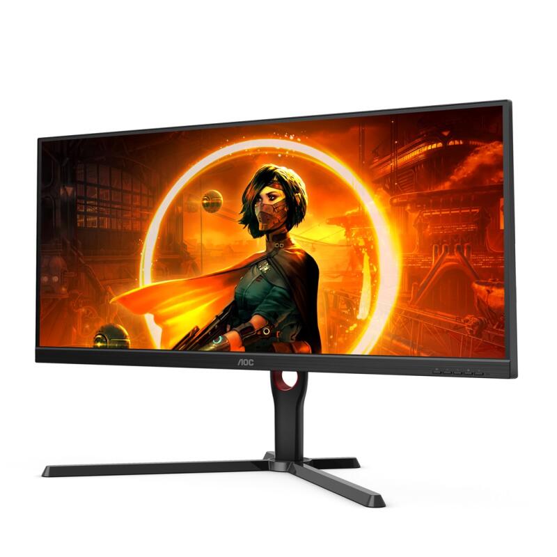 AOC G3 U34G3XM/EU LED display 86.4 cm (34") 3440 x 1440 pixels UltraWide Quad HD Black, Red - Image 3