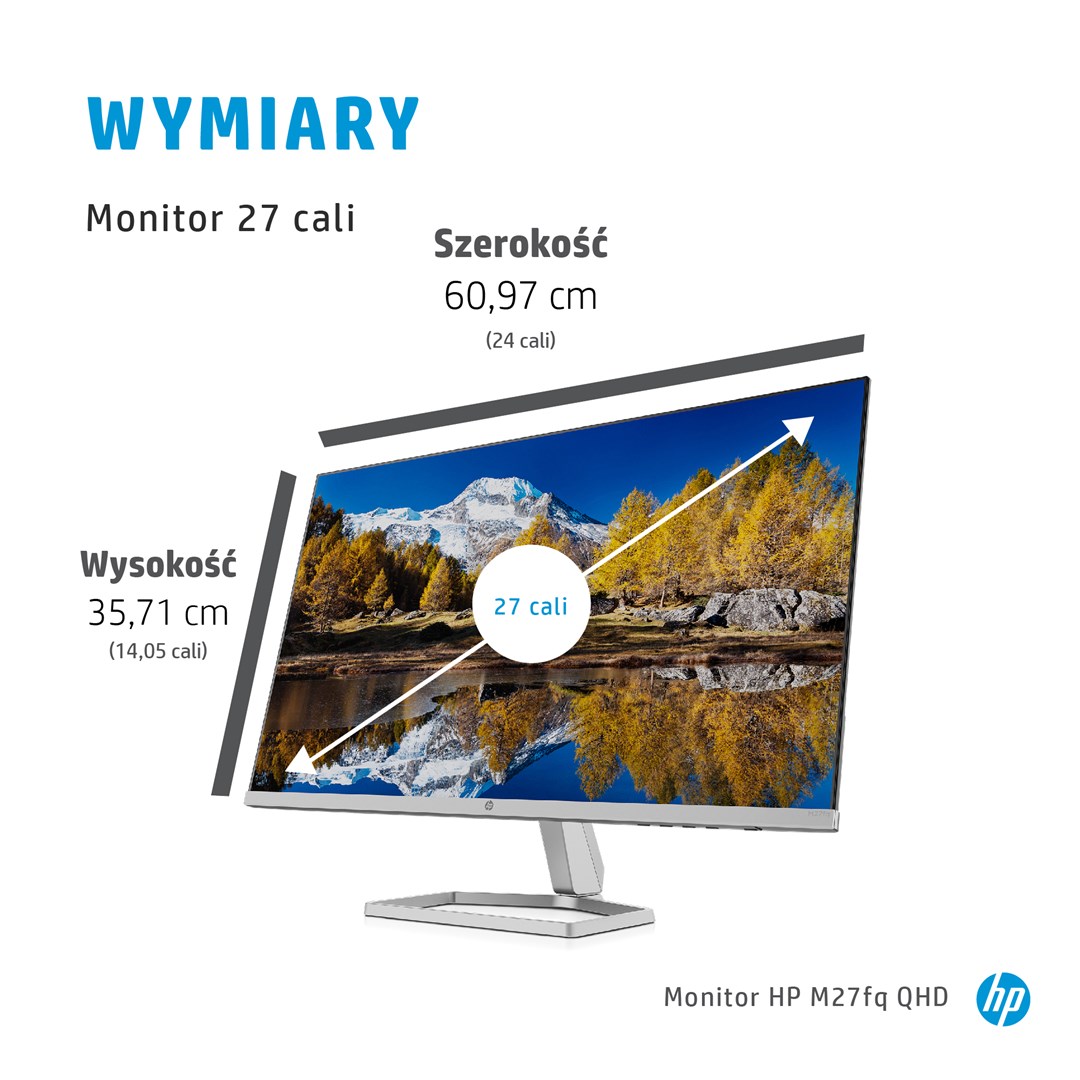 HP M27fq 68.6 cm (27") 2560 x 1440 pixels Quad HD LED Silver - Image 3