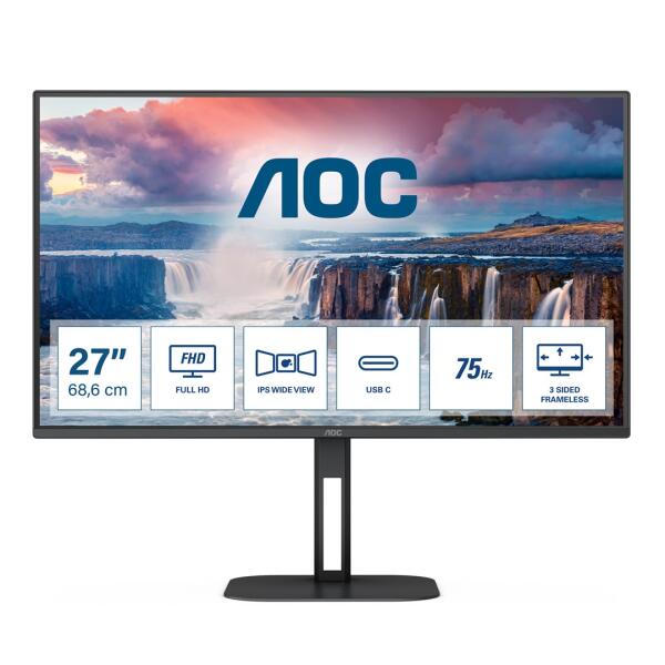 AOC V5 27V5CE 68.6 cm (27") 1920 x 1080 pixels Full HD LED Black