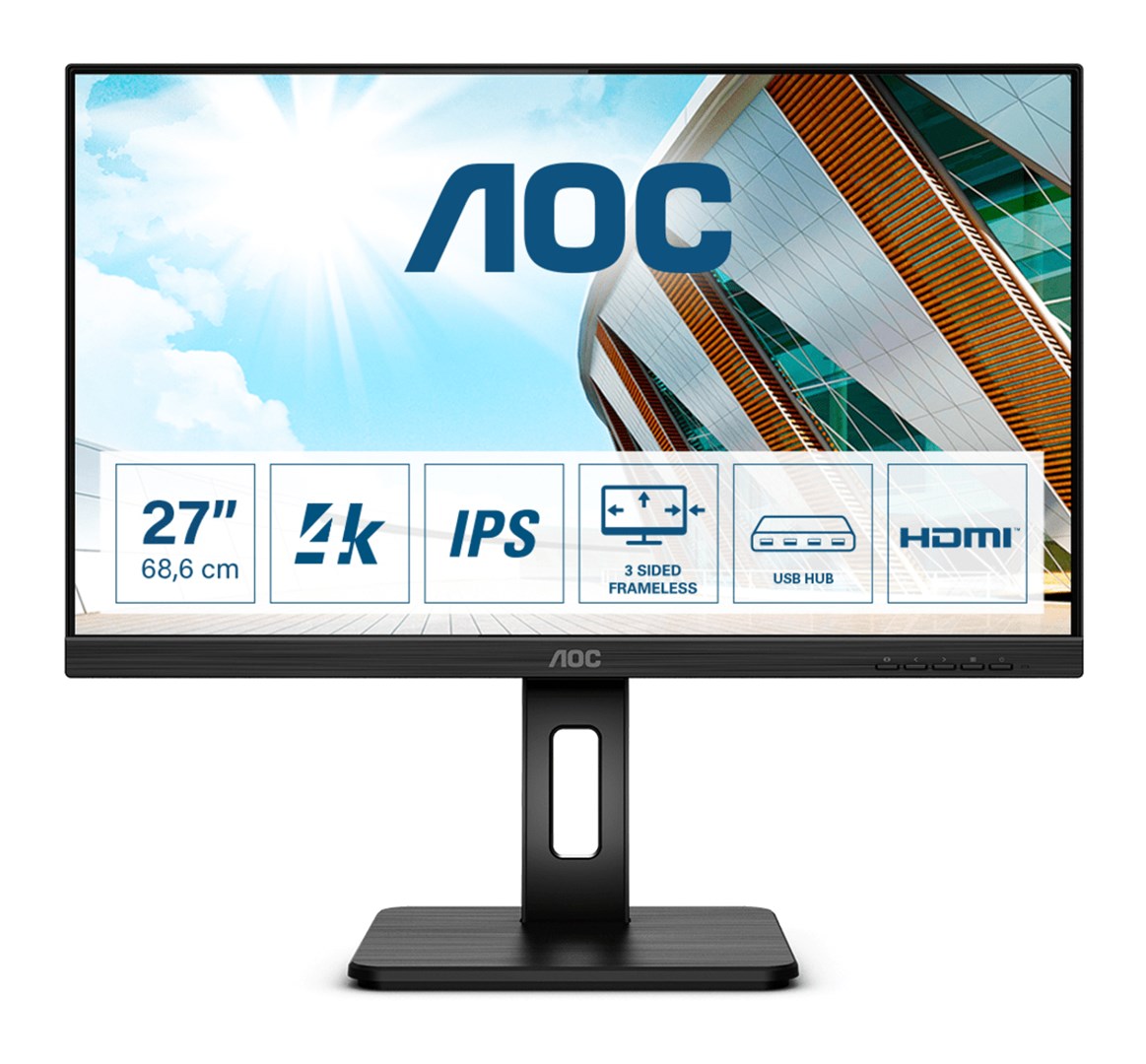 AOC U27P2CA computer monitor 68.6 cm (27") 3840 x 2160 pixels 4K Ultra HD LED Black - Image 6