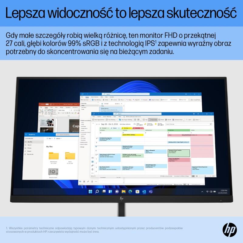 HP E27 G5 68.6 cm (27") 1920 x 1080 pixels Full HD LED Black - Image 7