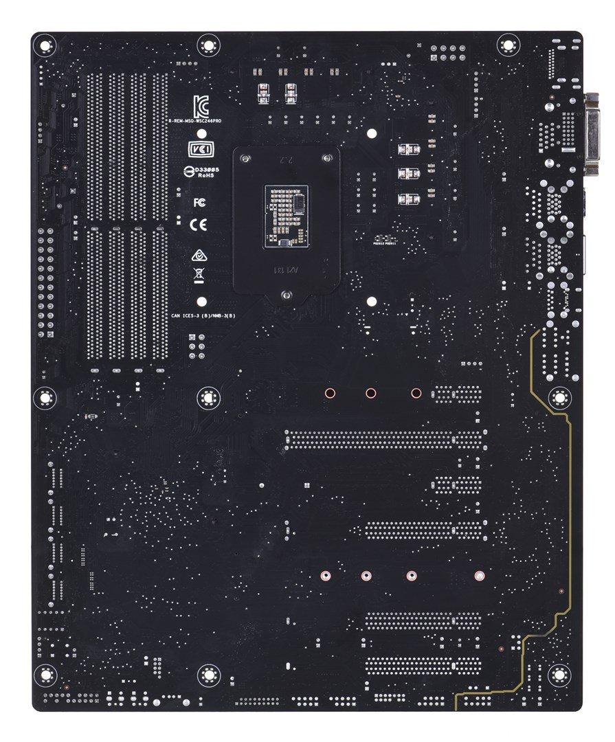 Płyta Serwerowa ASUS WS C246DC Socket 1151 Xeon E-2100, C246, 4DIMM, 4PCIe, 8SATA, 1M22(22210), 1 x Intel® I219-LM GbE, ATX - Image 3