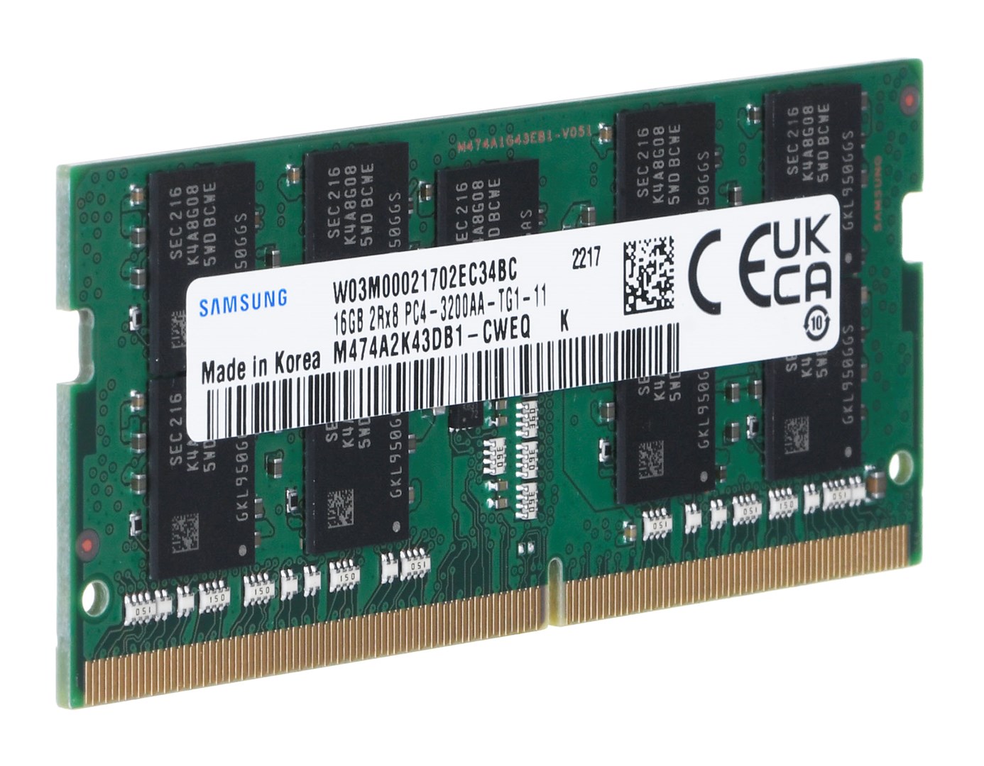Samsung SO-DIMM ECC 16GB DDR4 2Rx8 3200MHz PC4-25600 M474A2K43DB1-CWE - Image 2
