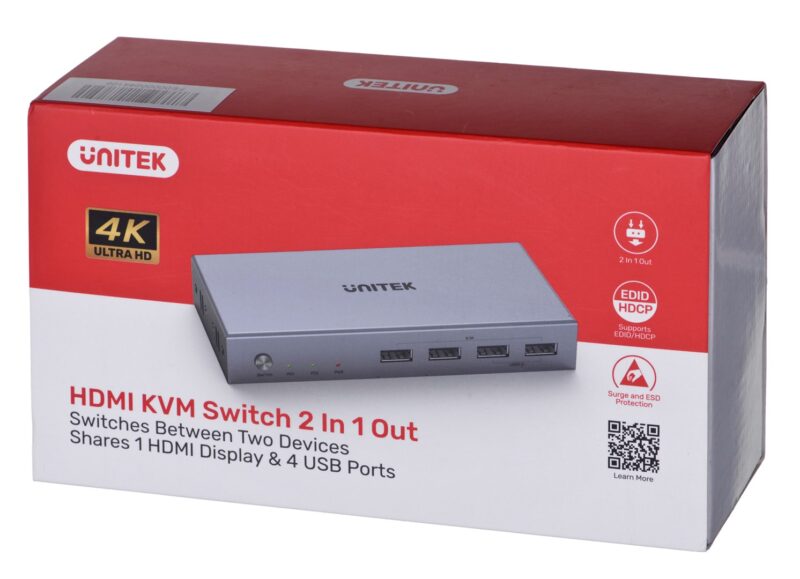 UNITEK V307A KVM switch Grey - Image 12