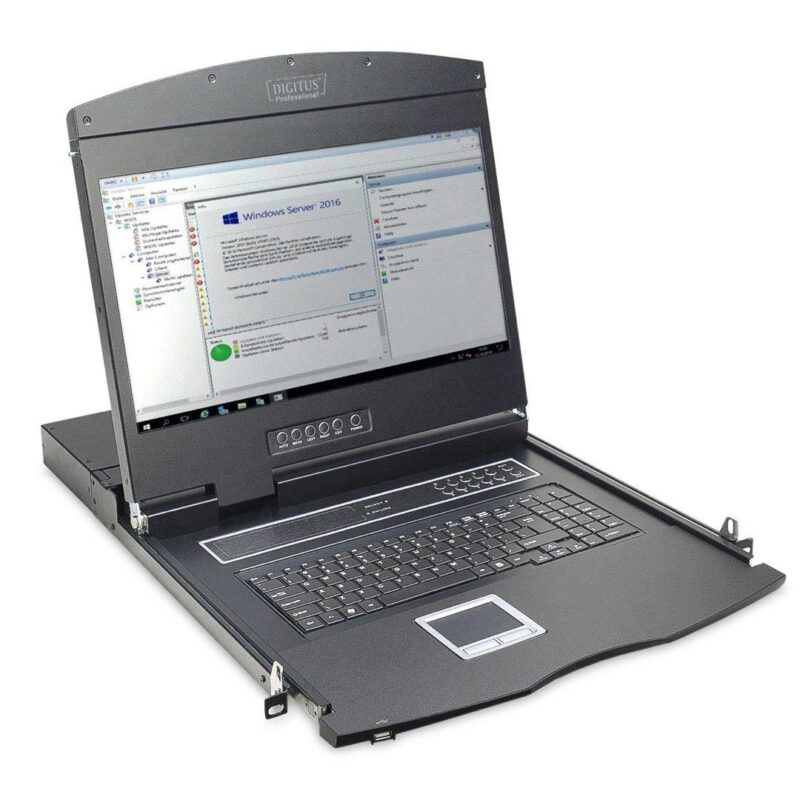 Digitus 19" LCD KVM Console, 16-Port VGA, US Keyboard - Image 10
