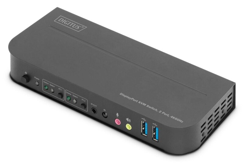Digitus KVM Switch, 2-Port, 4K60Hz, 2 x DP in, 1 x DP/HDMI out - Image 7
