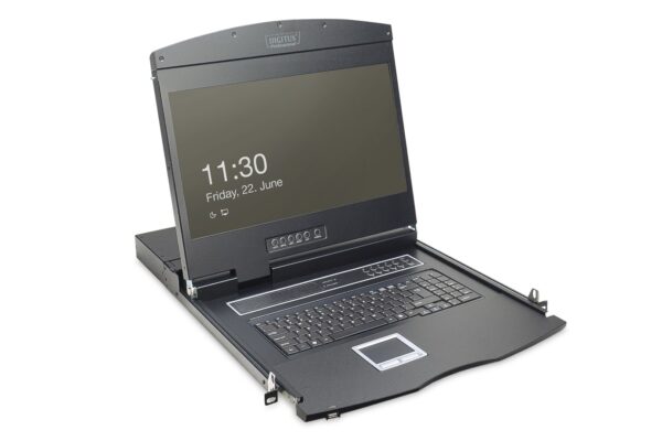 Digitus 19" LCD KVM Console, 16-Port VGA, US Keyboard
