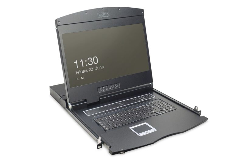 Digitus 19" LCD KVM Console, 16-Port VGA, US Keyboard