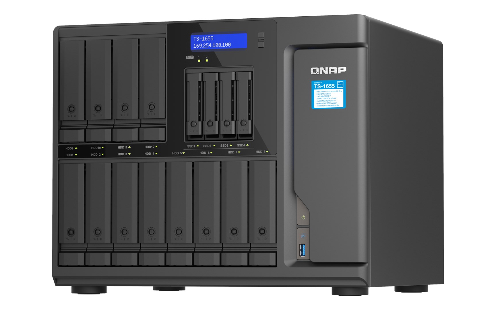QNAP TS-1655 NAS Tower Ethernet LAN Black C5125 - Image 8
