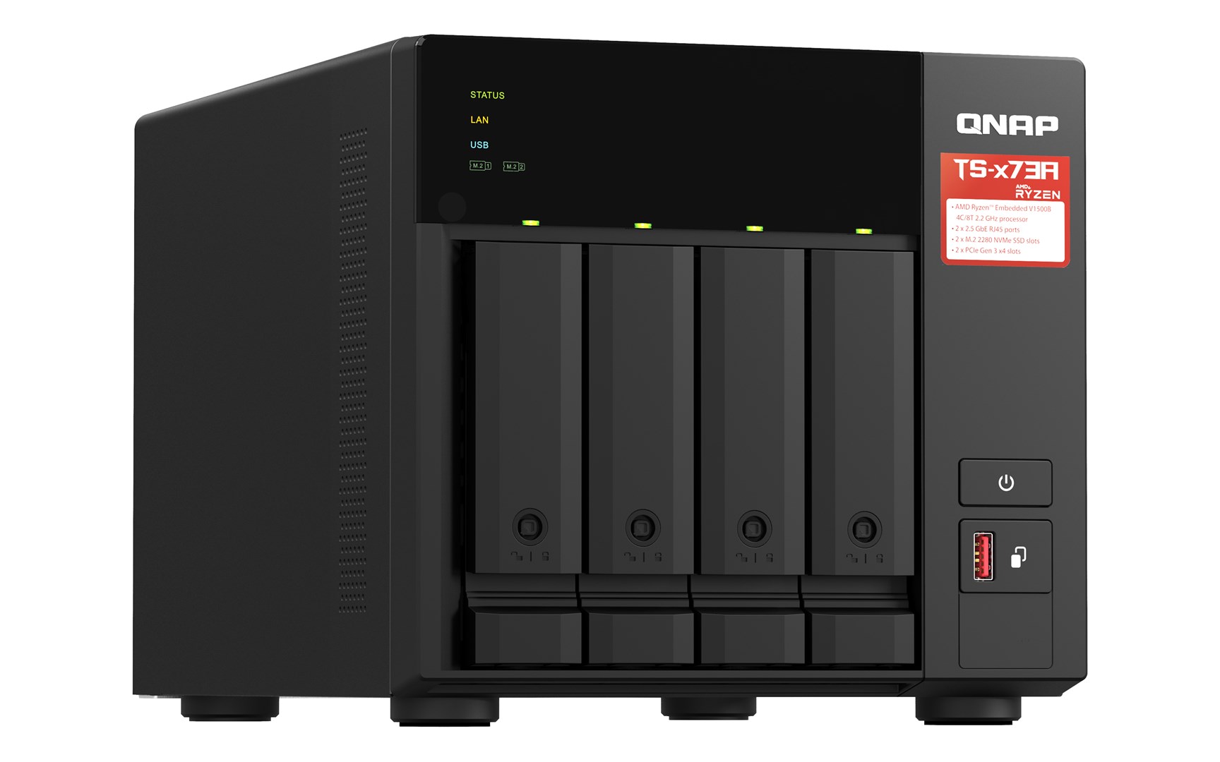 QNAP TS-473A + QSW-1105-5T Bundle Pack NAS Tower Ryzen Embedded V1500B 8 GB DDR4 0 TB QNAP Turbo System Black - Image 5