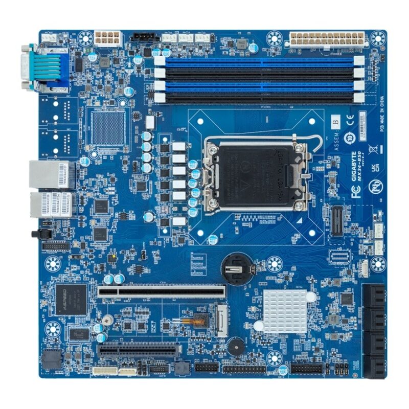 Motherboard - Gigabyte MX34-BS0 1x LGA 1700 Intel® Xeon® E-2400 / 6300 Intel® Pentium® Gold G7400 / G7400T Intel® C262 - Image 3