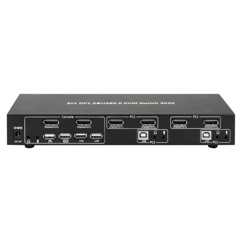 Techly IDATA DP-KVM2 KVM switch Black - Image 2
