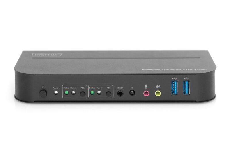 Digitus KVM Switch, 2-Port, 4K60Hz, 2 x DP in, 1 x DP/HDMI out - Image 4