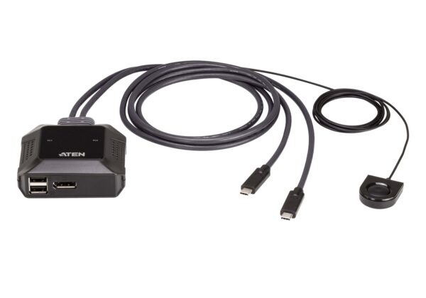 ATEN 2-Port USB-C 4K DisplayPort KVM Switch with Remote Port Selector