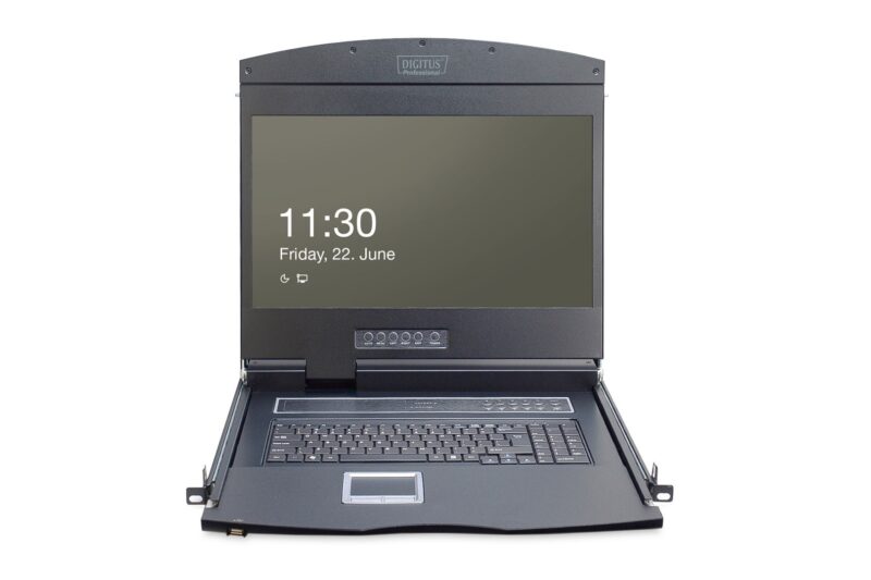 Digitus 19" LCD KVM Console, 16-Port VGA, US Keyboard - Image 4