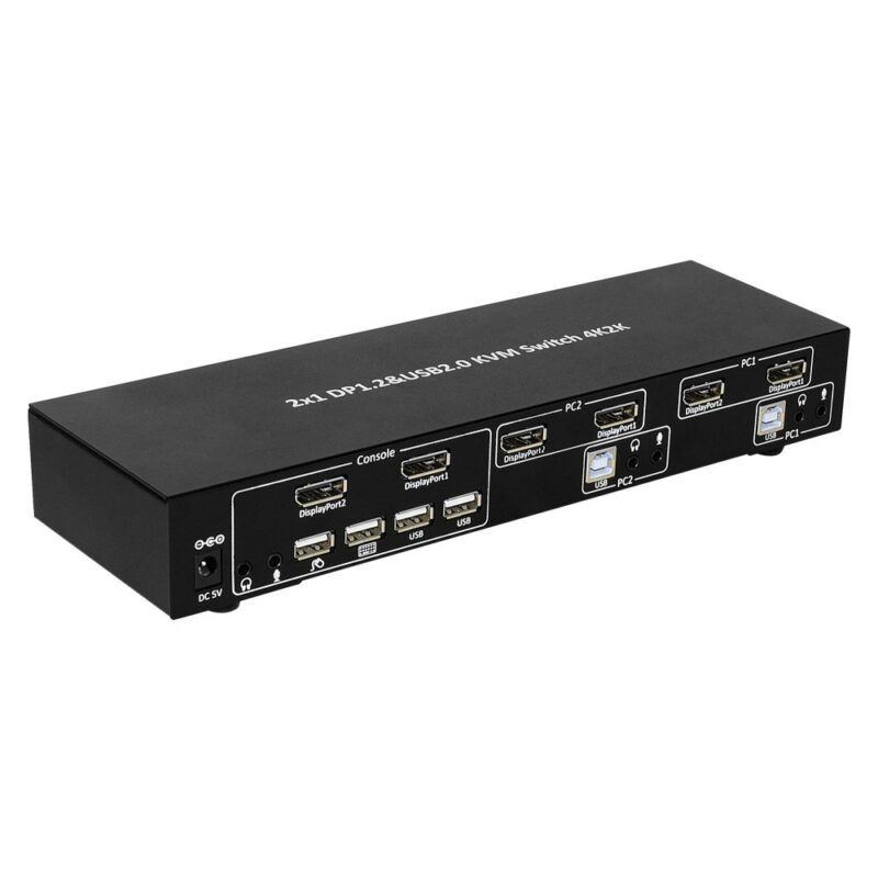 Techly IDATA DP-KVM2 KVM switch Black - Image 4