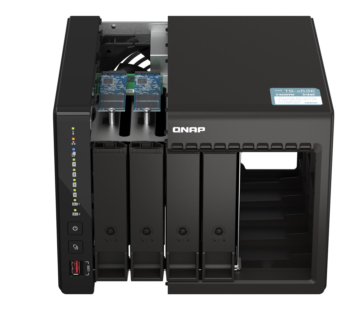 QNAP TS-453E NAS Tower Intel® Celeron® J6412 8 GB 0 TB QNAP QTS Black - Image 3