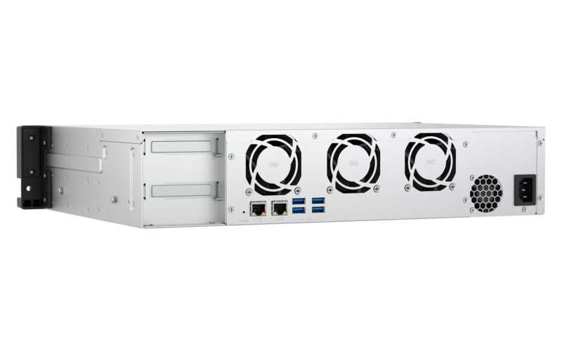 Qnap TS-855eU-8G, 2U, 8 x 2.5"/3.5" SATA, Intel Atom C5125 8C/8T, 8 GB SODIMM DDR4 (max. 64GB ), 2 x 2.5GbE, Single PSU - Image 3
