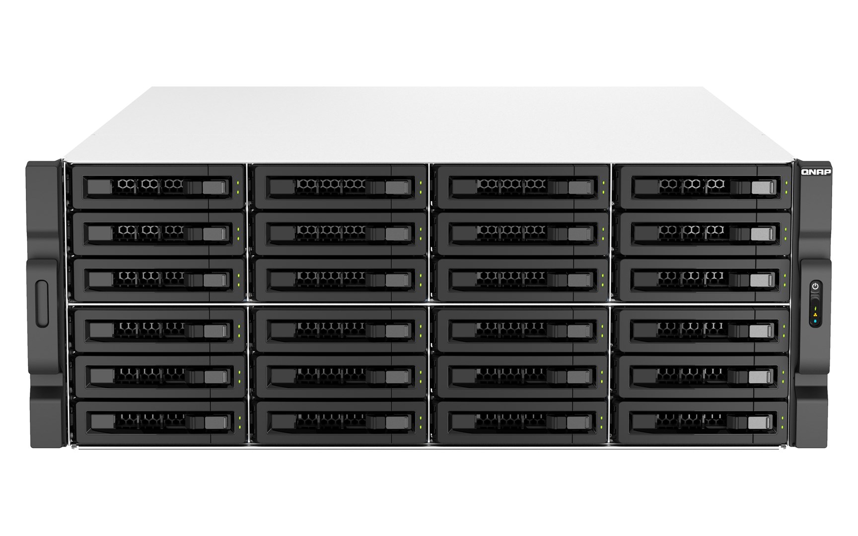 QNAP TS-H3087XU-RP NAS Rack (4U) Intel Xeon E E-2378 64 GB DDR4 QuTS hero Black, White