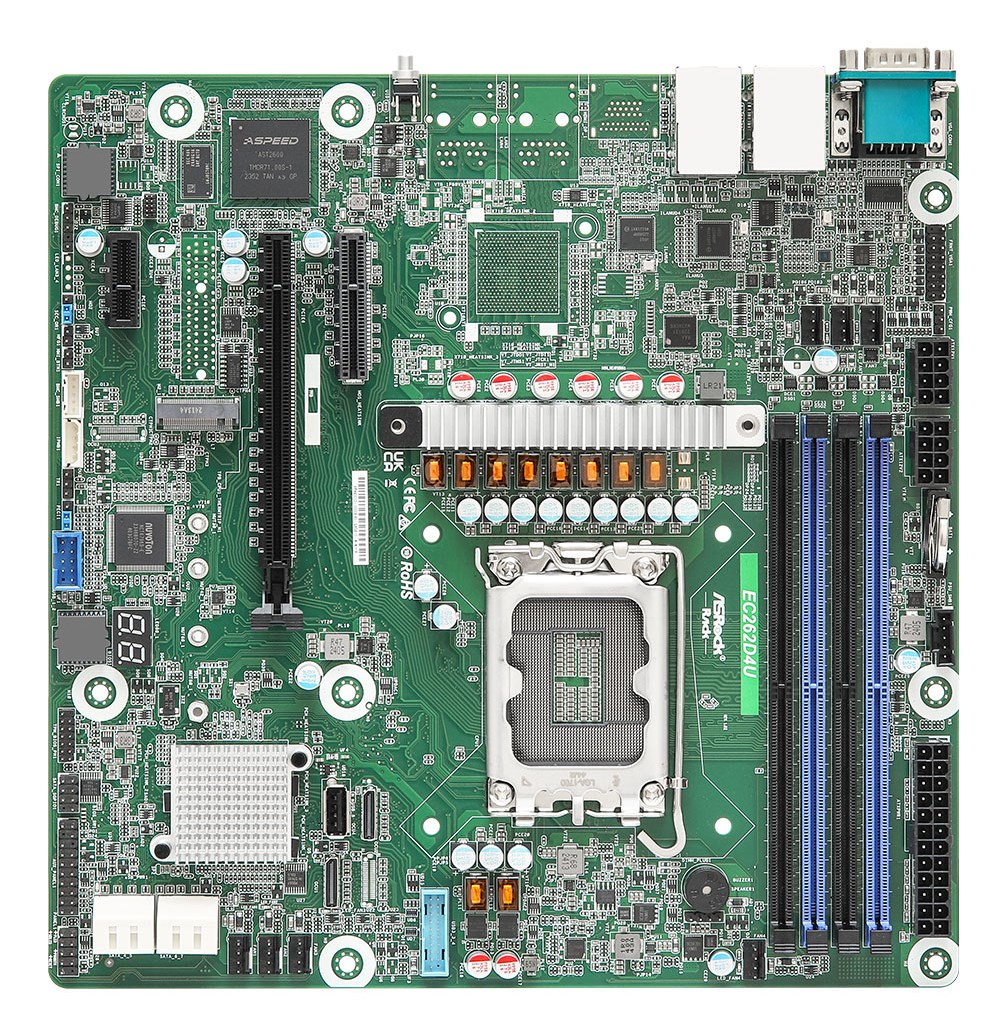 Asrock EC262D4U motherboard Intel C262 LGA 1700 micro ATX