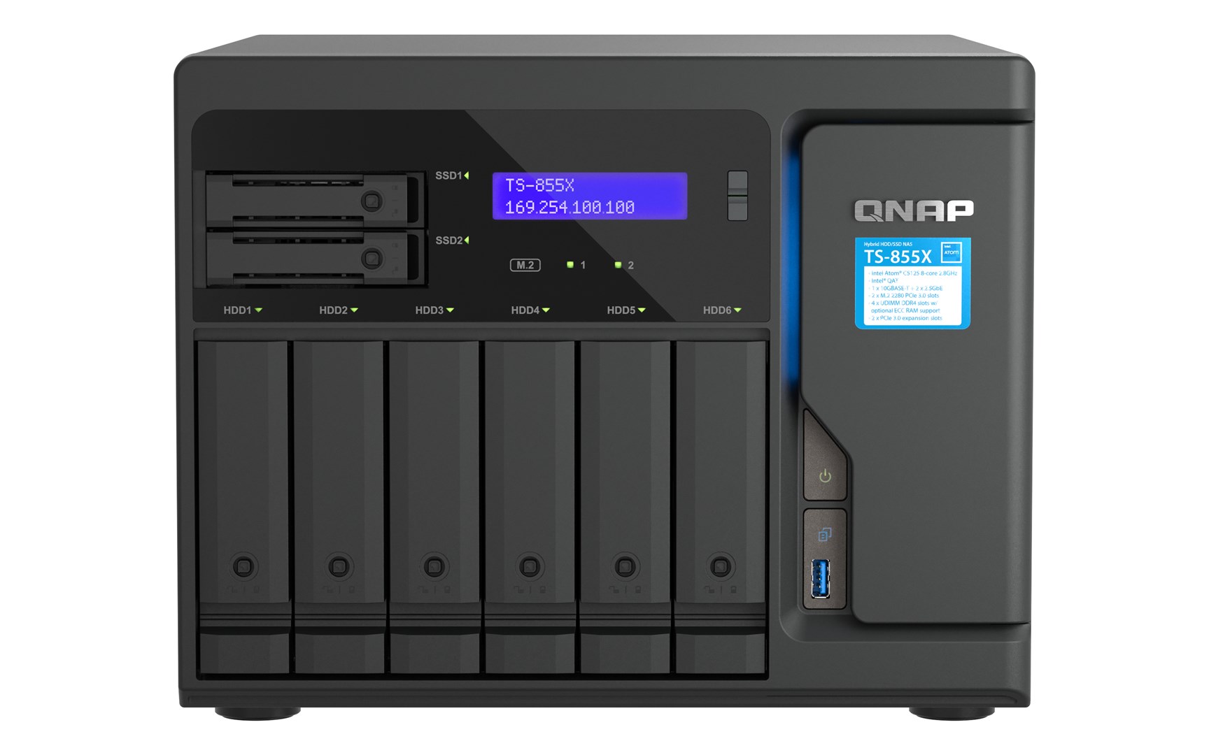 QNAP TS-855X SAN Tower Intel Atom® C5125 8 GB DDR4 0 TB QNAP QTS Black - Image 5