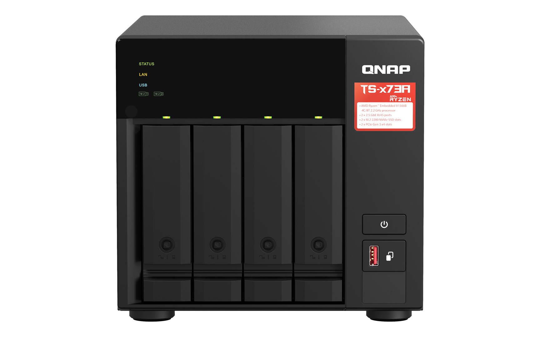 QNAP TS-473A + QSW-1105-5T Bundle Pack NAS Tower Ryzen Embedded V1500B 8 GB DDR4 0 TB QNAP Turbo System Black - Image 3