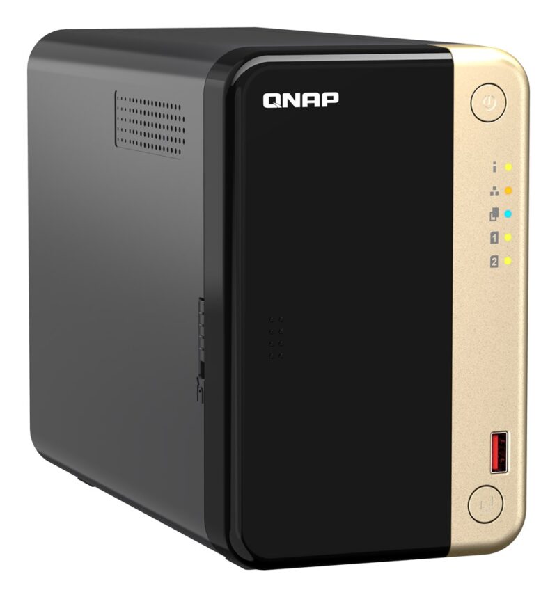 QNAP TS-264 NAS Tower Intel® Celeron® N5095 8 GB 0 TB QNAP QTS Black, Gold - Image 3