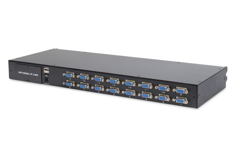 Digitus 19" LCD KVM Console, 16-Port VGA, US Keyboard - Image 3