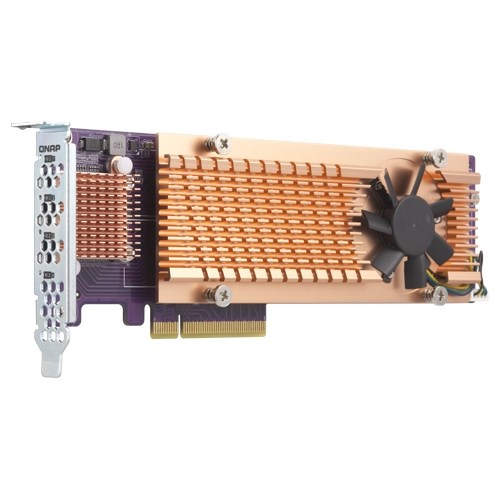 Qnap QM2-4P-384, PCIe SSD expansion card, 4 x M.2 2280 M.2 PCIe (Gen3 x4), Low-profile/Full-height bracket