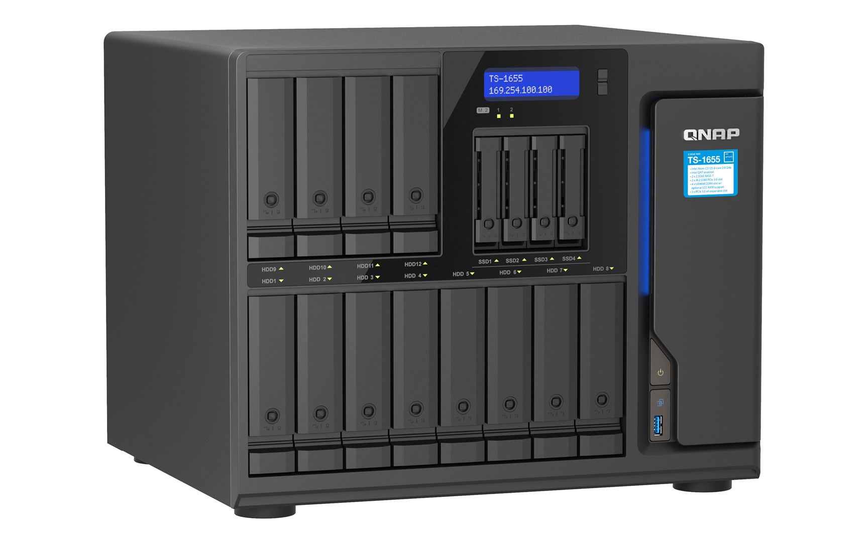 QNAP TS-1655 NAS Tower Ethernet LAN Black C5125 - Image 7
