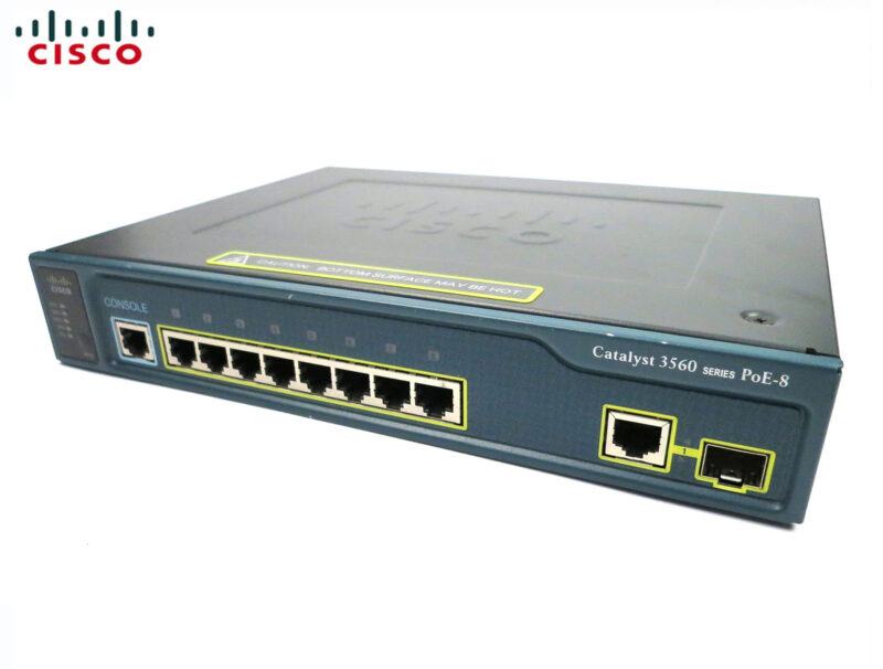 SWITCH ETH 8P 100MB CISCO 3560 1X1GB RJ45 OR SFP POE
