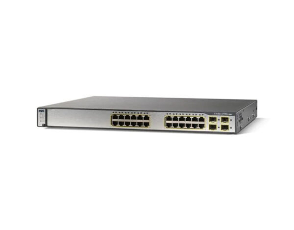 SWITCH ETH 24P 1GB & 4x1GB SFP CISCO WS-C3750G-24TS-E1U STACKABLE