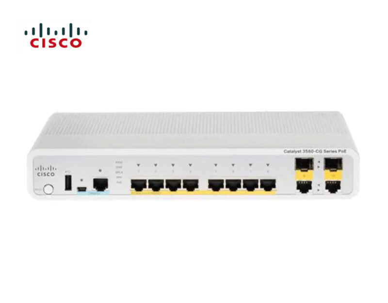 SWITCH ETH 8P 1GB & 2x1GB RJ45/SFP CISCO 3560CG PoE+ , MANAGED NEW