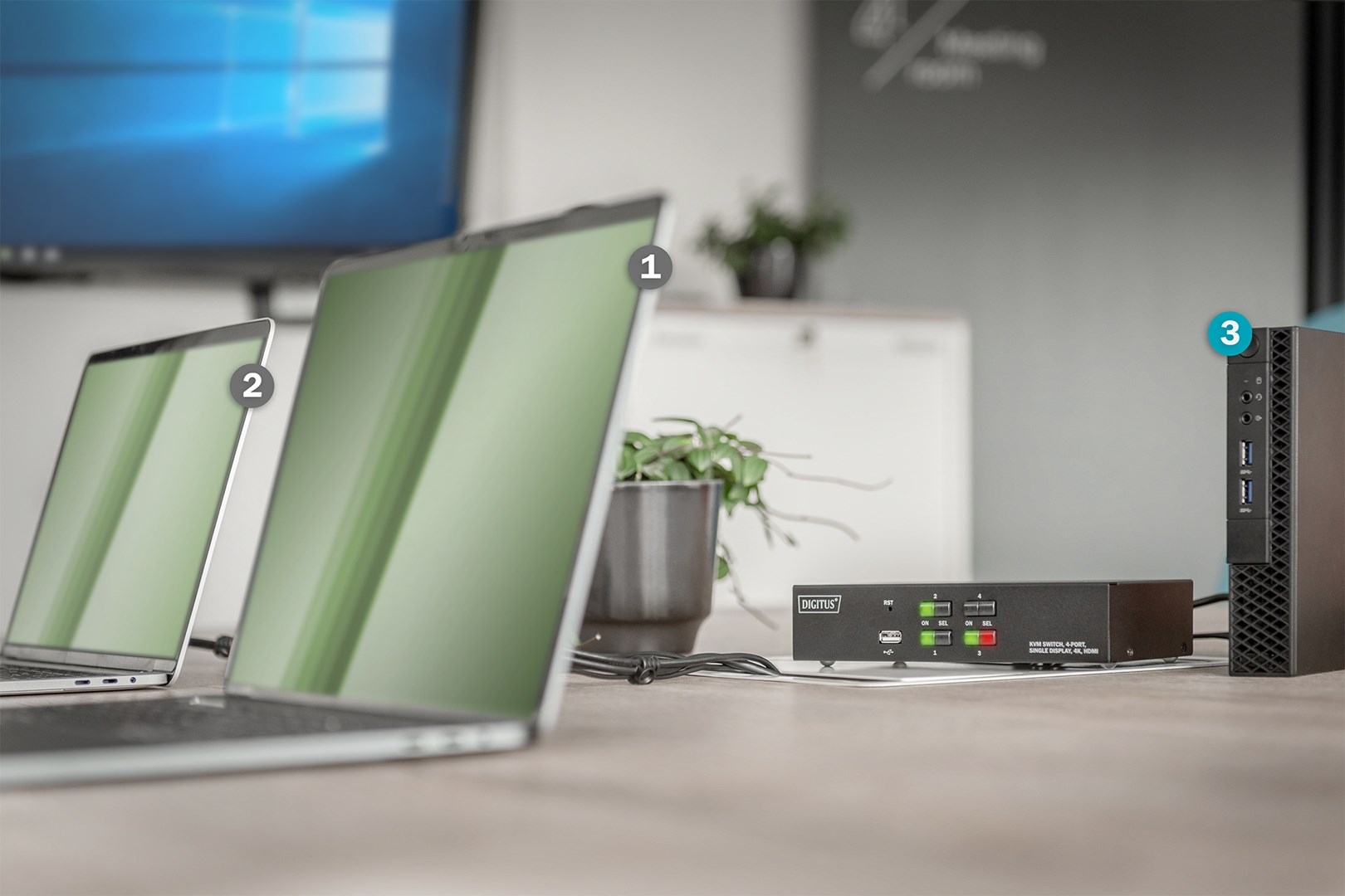 Digitus KVM Switch, 4 Port, Single Display, 4K, HDMI® - Image 2